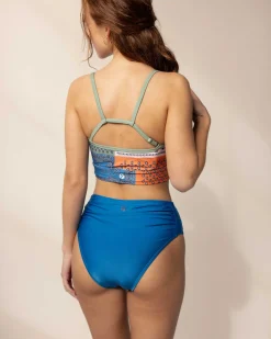 Discount High Leg Ruched Bottom Swim Bottoms