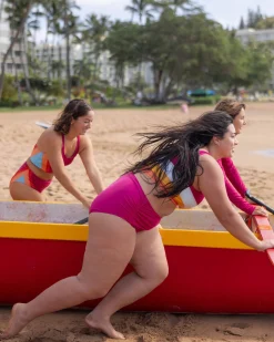 Clearance Ruched High Rise Bottom Swim Bottoms