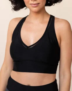 Clearance Black Point Break Crop Swim Tops