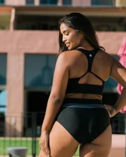 Clearance Black Point Break Crop Swim Tops