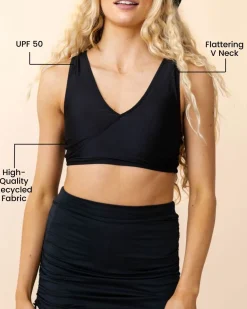 Discount Switch V Crop Swim Tops