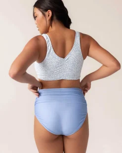 Discount Ruched High Rise Bottom Swim Bottoms