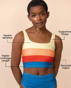 Clearance Core Crop Swim Tops