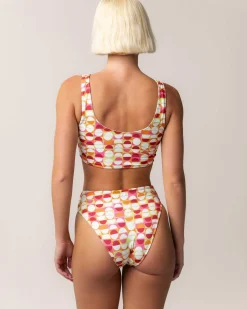 Hot Reversible High Leg Bottom Swim Bottoms