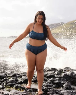 Coastal Squared Mid Rise Bottom Swim Bottoms