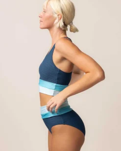 New Cut Back Crop Swim Tops