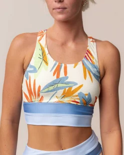 Outlet Cut Back Crop Swim Tops
