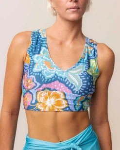 Discount Twist Crop Swim Tops