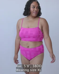 New Flamingo Surf Crop Swim Tops