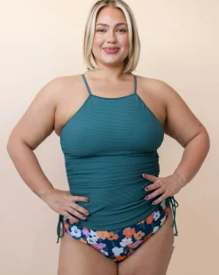 New Drawstring Tankini Swim Tops