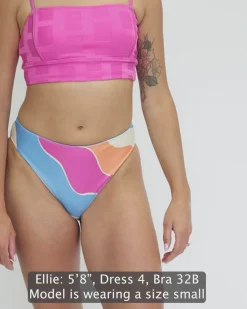 Flat Rib Sunrise Reversible High Leg Bottom Swim Bottoms