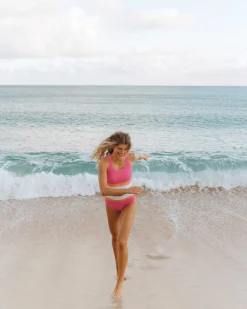 Clearance Cut Back Crop Mommy & Me|Swim Tops