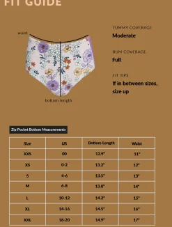 Hot Zip Pocket Bottom Swim Bottoms