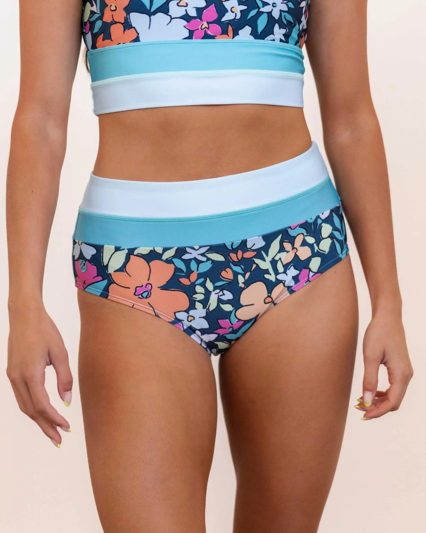 Clearance Colorblock Bottom Swim Bottoms