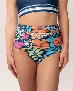 Online Ruched High Rise Bottom Swim Bottoms