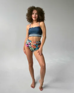 Online Ruched High Rise Bottom Swim Bottoms