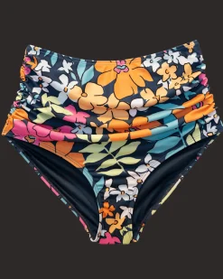 Online Ruched High Rise Bottom Swim Bottoms