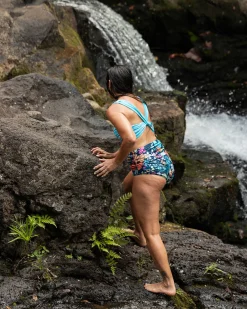 Online Ruched High Rise Bottom Swim Bottoms