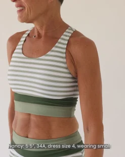 Online Cut Back Crop Swim Tops