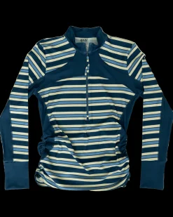 Monica Stripe Baywatch Rashguard Sun Protection