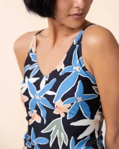 Hot Raven V-Neck Tankini Swim Tops