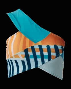 Hot Patchwork Crop Swim Tops