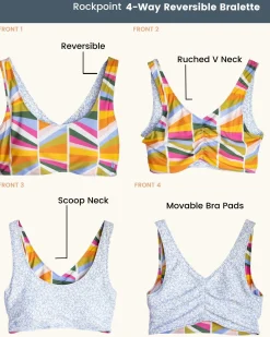 Online 4-Way Reversible Bralette Swim Tops