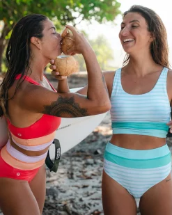 Cut Back Crop Swim Tops