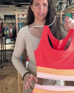 Sale Cut Back Crop Swim Tops