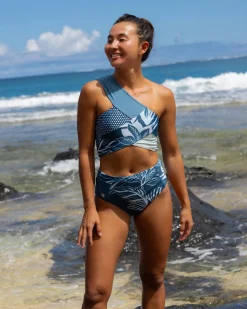 New Patchwork Crop Swim Tops