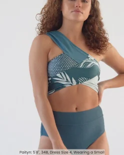 New Patchwork Crop Swim Tops