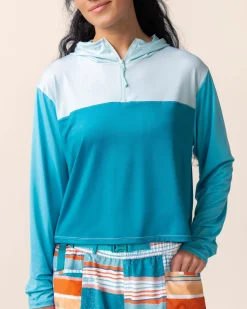 Quarter Zip Sunshade Swim Tops