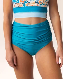 Best Still Water Ruched High Rise Bottom Swim Bottoms