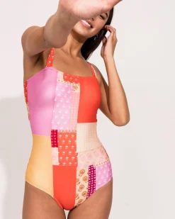 Discount Patchwork One Piece One Pieces