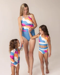 Outlet Sunrise Drawstring Tankini Mommy & Me|Swim Tops