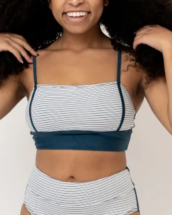 Outlet Textured Surf Crop Swim Tops