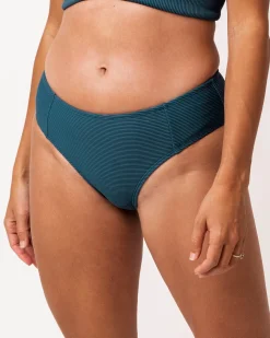 Textured Bikini Bottom Swim Bottoms