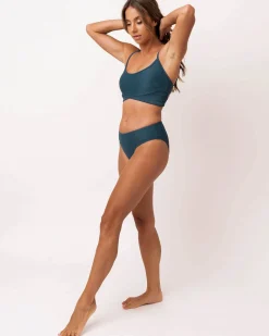 Textured Bikini Bottom Swim Bottoms