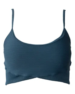 New Textured Tone Crop Swim Tops