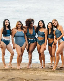 Clearance Textured Shaka Bralette Swim Tops