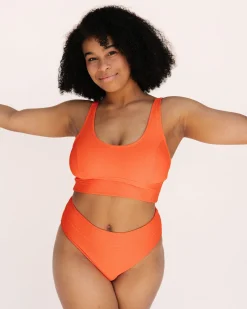 Discount Textured Avant Crop Swim Tops
