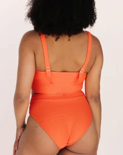 Discount Textured Avant Crop Swim Tops
