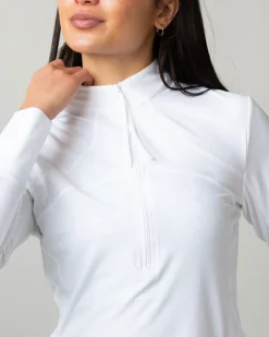 Hot Cropped Half Zip Rashguard Swim Tops
