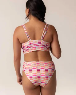 Clearance High Leg Ruched Bottom Swim Bottoms