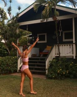 Clearance High Leg Ruched Bottom Swim Bottoms