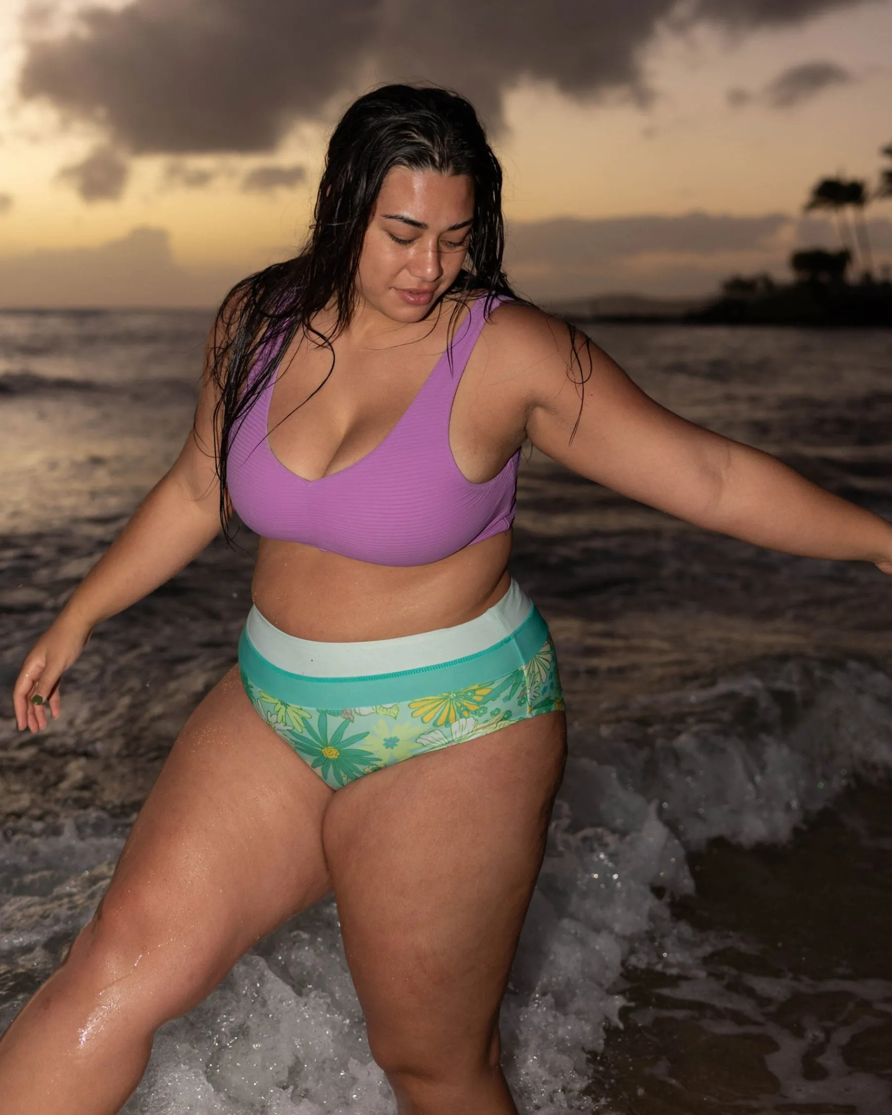 Outlet Colorblock Bottom Swim Bottoms