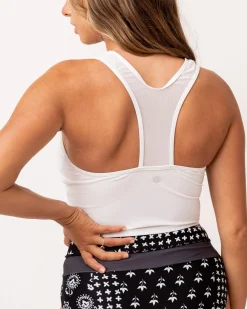 Mesh Racerback Crop Swim Tops